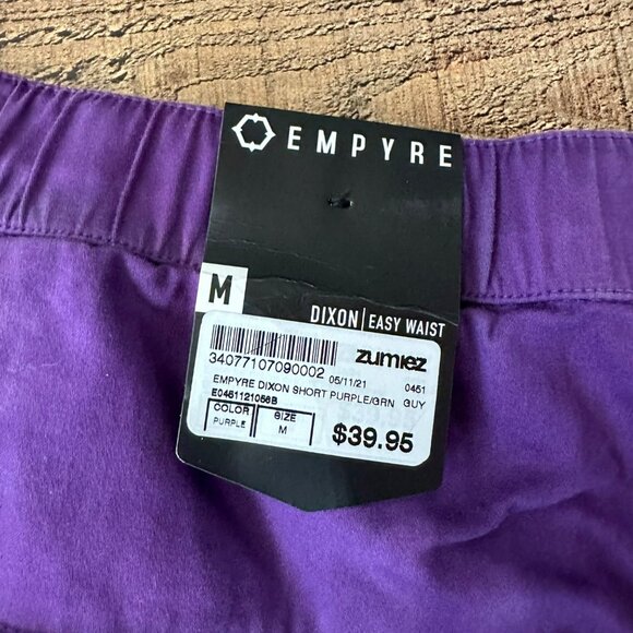 Empyre Tie-Dye Purple & Green Mens Shorts Size M Elastic Waist Adjustable Belt - Picture 8 of 8